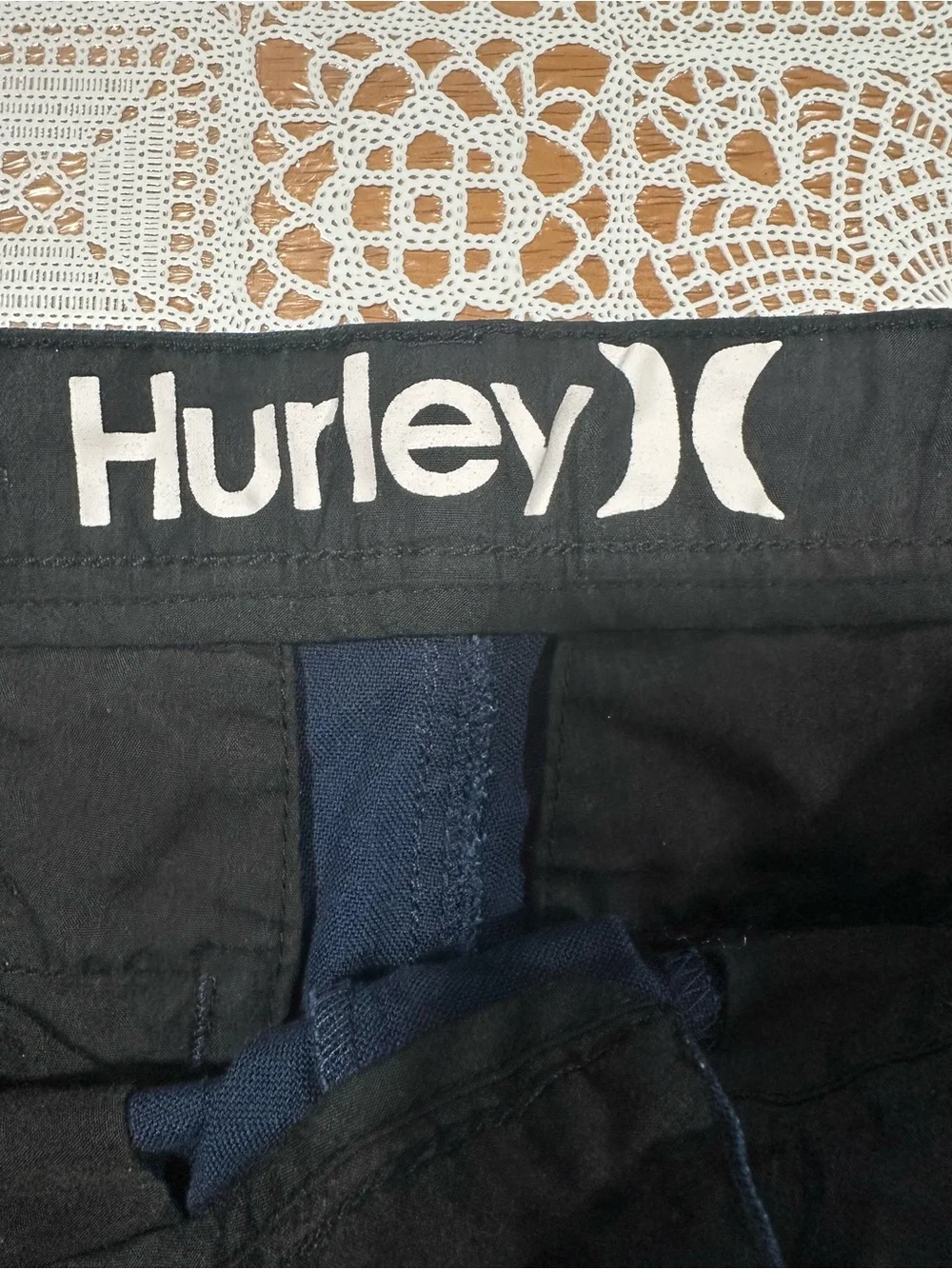 Hurley Navy Chino Shorts Men’s Size 29 Flat Front Casual Skate